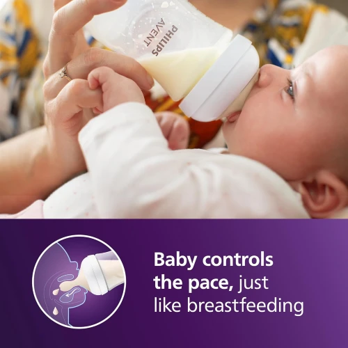 Set de biberoane pentru bebeluși din polipropilenă Philips Avent Natural Response, 260 ml, 2 buc. cumpăra în Chișinau