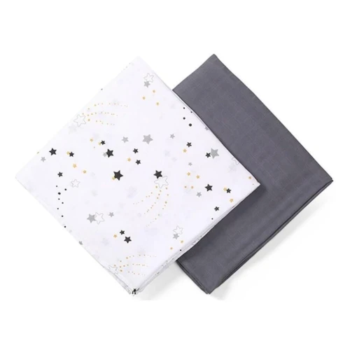 Pelinci din fibre de bambus și muselină BabyOno Dark grey (120x120 cm), 2 buc cumpăra în Chișinau