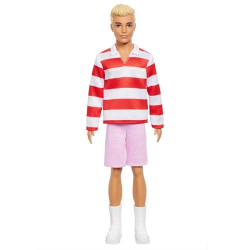 Кукла Barbie Ken Fashionist с белыми волосами и полосатой футболкой купить в Кишиневе