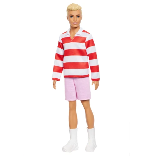 Кукла Barbie Ken Fashionist с белыми волосами и полосатой футболкой купить в Кишиневе
