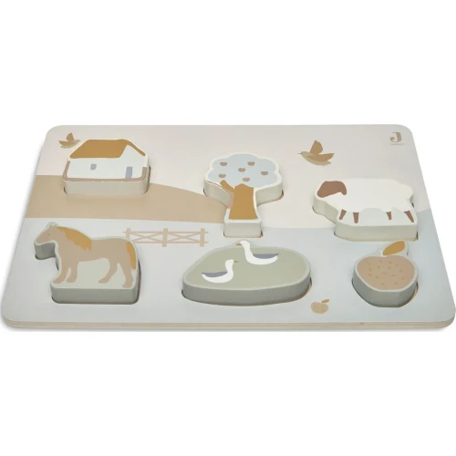Puzzle din lemn Jollein Puzzle Farm, 6 elemente cumpăra în Chișinau