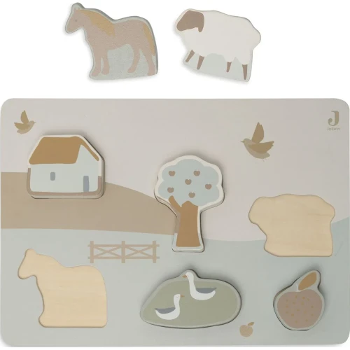 Puzzle din lemn Jollein Puzzle Farm, 6 elemente cumpăra în Chișinau