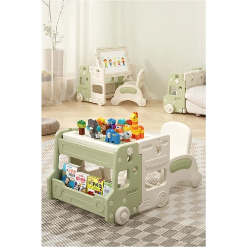 Детский столик с 2 стульчиками Riki Зелёный купить в Кишиневе