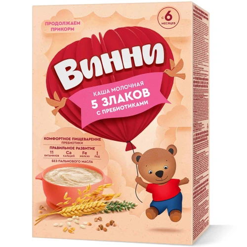 Каша Винни из 5 злаков молочная (6 мес+), 200 гр купить в Кишиневе