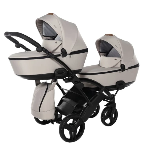 Cărucior pentru gemeni 2 în 1 Junama Space Duo Slim Ecco Beige cumpăra în Chișinau