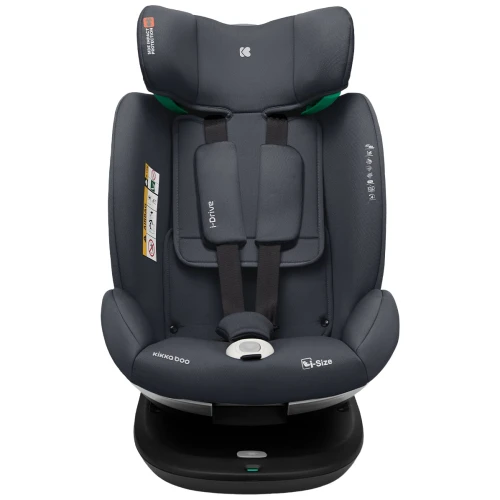 Автокресло 40-150 см (i-Size) Isofix KikkaBoo i-Drive Dark Grey, поворотное 360 купить в Кишиневе