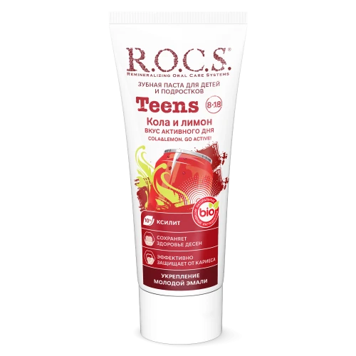 Зубная паста R.O.C.S. Teens Кола и лимон (8-18 лет) купить в Кишиневе