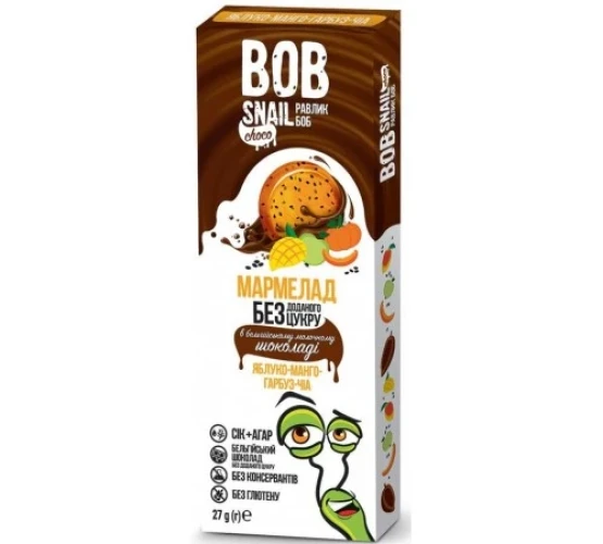 Натуральный мармелад Bob Snail Яблоко-Манго-Тыква-Чиа (6 мec+) 27 гр купить в Кишиневе