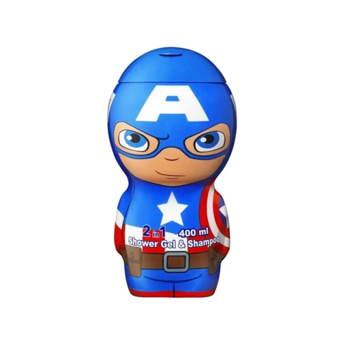 Gel de duș și șampon pentru copii 2 in 1 Air-Val 2D Captain America, 400 ml cumpăra în Chișinau