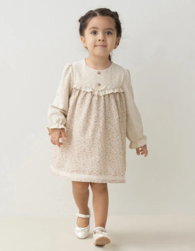 Платье с длинным рукавом Mymio Flower Beige (18-24М) купить в Кишиневе