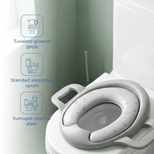 Colac pentru WC copii BabyJem Mega Soft Grey, 18 luni+ cumpăra în Chișinau
