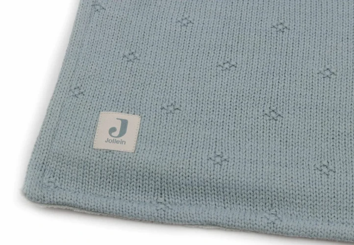Păturică Jollein Cosy Knit Sea Green/Velvet, 75x100 cm cumpăra în Chișinau