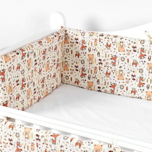 Apărătoare pătuț PernaMea Forest Bej (6 piese), 120x60 cm cumpăra în Chișinau