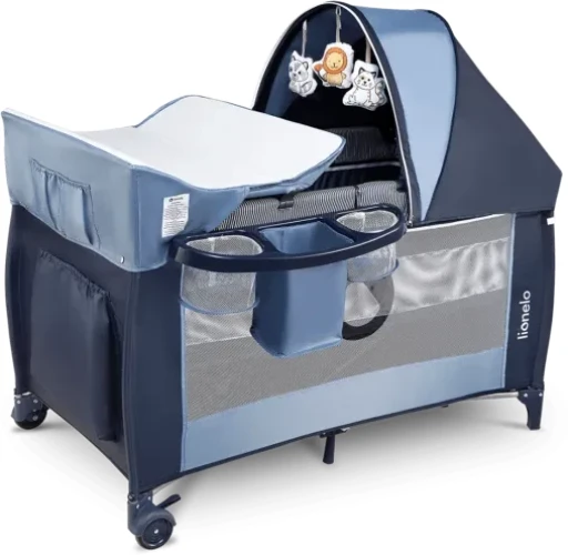 Кроватка манеж 2 в 1 Lionelo Sven Plus Blue Navy купить в Кишиневе