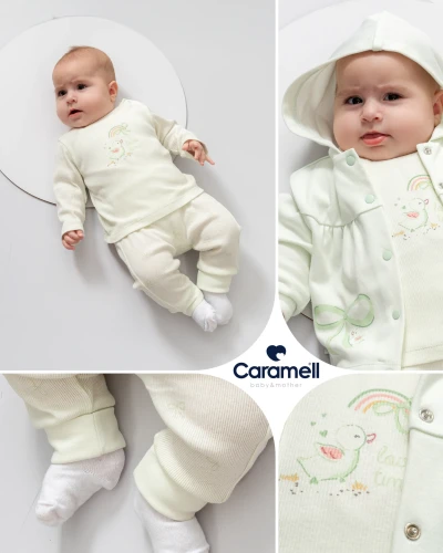 Set din 3 piese Caramell Love Time Turquoise & Ecru (12-18L) cumpăra în Chișinau