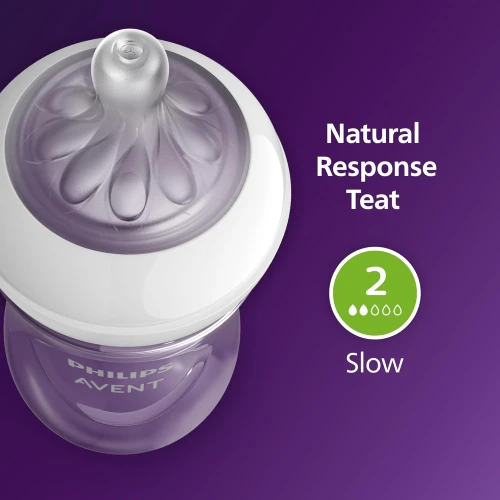 Set de biberoane pentru bebeluși din polipropilenă Philips Avent Natural Response Airfree, 125 ml, 2 buc. cumpăra în Chișinau