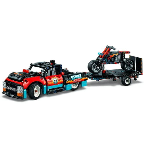 Set construcție Lego Technic Stunt Show Truck & Bike, 610 elemente cumpăra în Chișinau