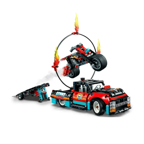 Set construcție Lego Technic Stunt Show Truck & Bike, 610 elemente cumpăra în Chișinau