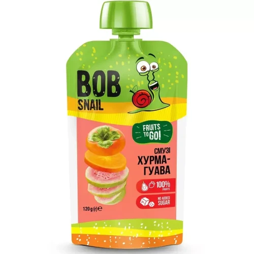 Пюре Bob Snail хурма-гуава (3 года+), 120 г купить в Кишиневе