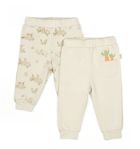Pantaloni BabyCosy Rabbit Soft Green, 2 buc. (6-9L) cumpăra în Chișinau