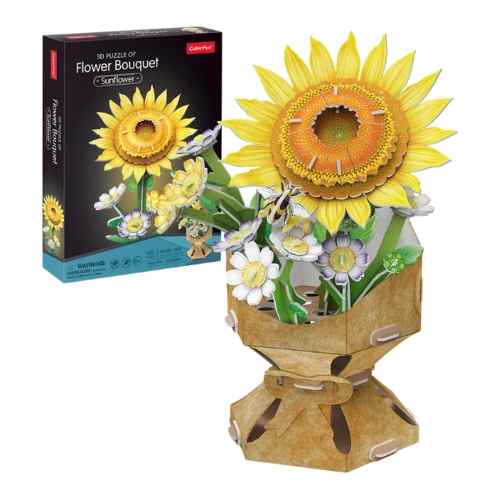 Puzzle 3D Cubic Fun Flower Bouquet Buchet de floarea-soarelui, 102 elemente cumpăra în Chișinau