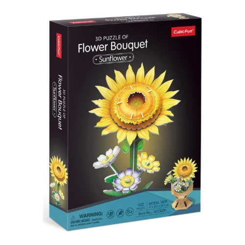 Puzzle 3D Cubic Fun Flower Bouquet Buchet de floarea-soarelui, 102 elemente cumpăra în Chișinau