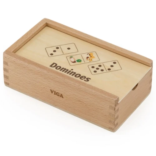 Настольная игра Viga деревянное домино 2 в 1 Животные и цифры купить в Кишиневе