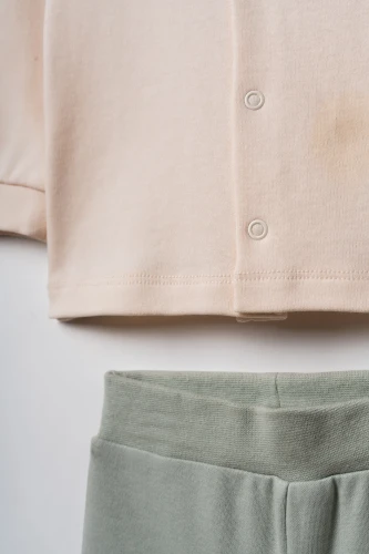 Пижама BabyCosy Green & Ecru (6-9М) купить в Кишиневе