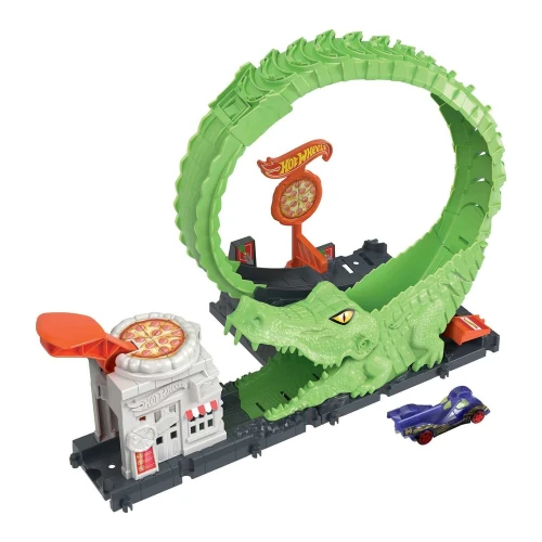 Set de joc Hot Wheels City Gator Loop Attack HKX39, cu mașinuță 1:64 cumpăra în Chișinau