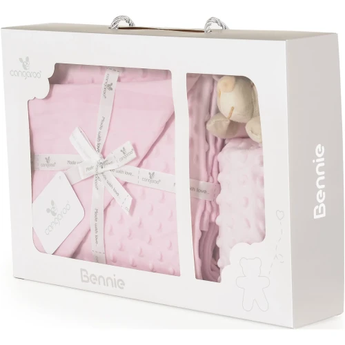 Пледик с игрушкой Moni Bennie Pink, 100x75 см купить в Кишиневе