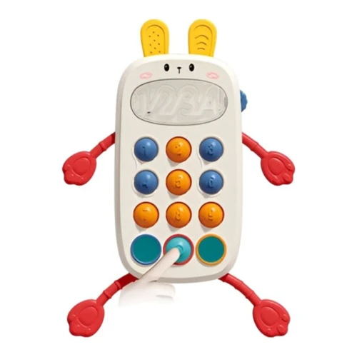 Jucărie interactivă cu șnururi Chipolino Pull String Toy 8 în 1, telefon iepuraș cumpăra în Chișinau