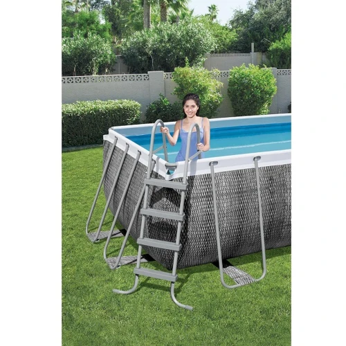 Каркасный бассейн Bestway Power Steel 488x244x122 см, 11532 литра, серый ротанг купить в Кишиневе