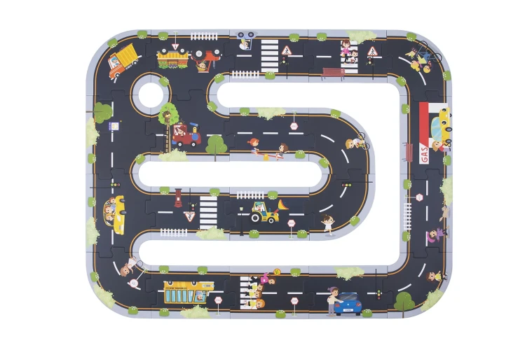 Деревянные пазлы Tooky Toy City Road, 20 элементов купить в Кишиневе