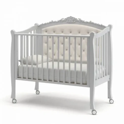 Детская кроватка на колесах Жанетт New Gandylyan белая ночь купить в Кишиневе