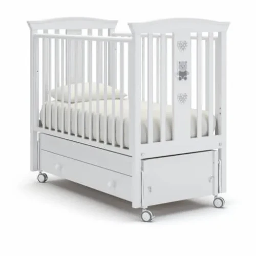 Детская кроватка качалка с ящиком (на колесах) Gandylyan Тони белый купить в Кишиневе