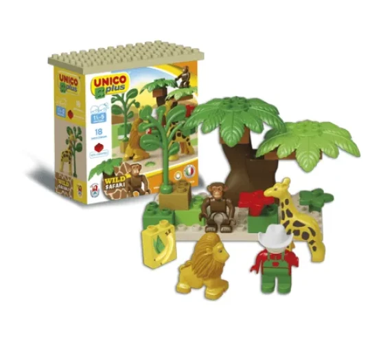 Set construcție Androni Giocattoli UnicoPlus Safari, 18 elemente cumpăra în Chișinau