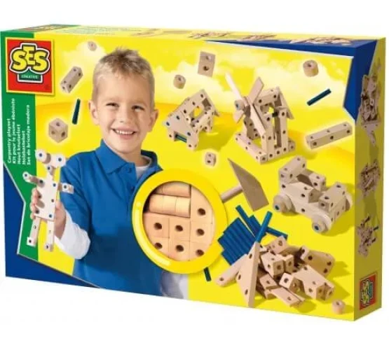 Constructor din lemn SES Creative"Carpenter" (46 el.) cumpăra în Chișinau