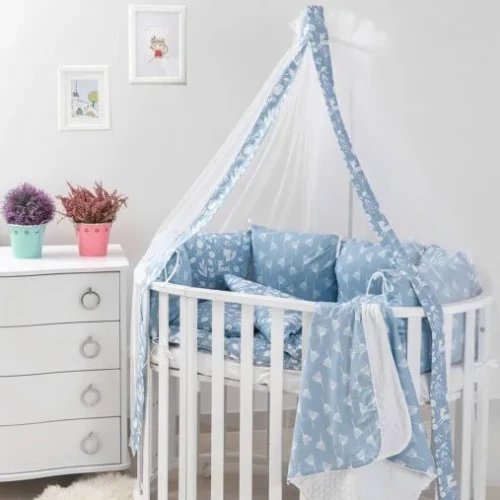 Lenjerie de patut (8 elemente) Twins Dolce Forest Dwellers Blue cumpăra în Chișinau