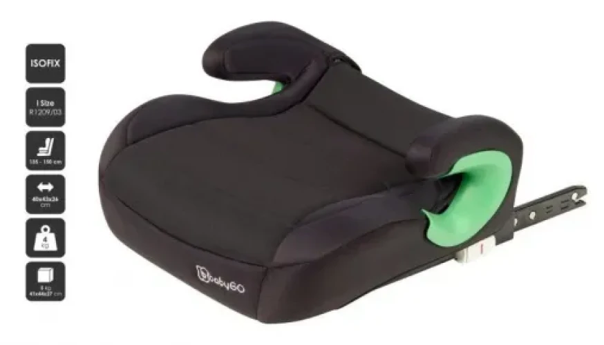 Scaun auto booster 15-36 kg Isofix BabyGo Bursa III Black cumpăra în Chișinau