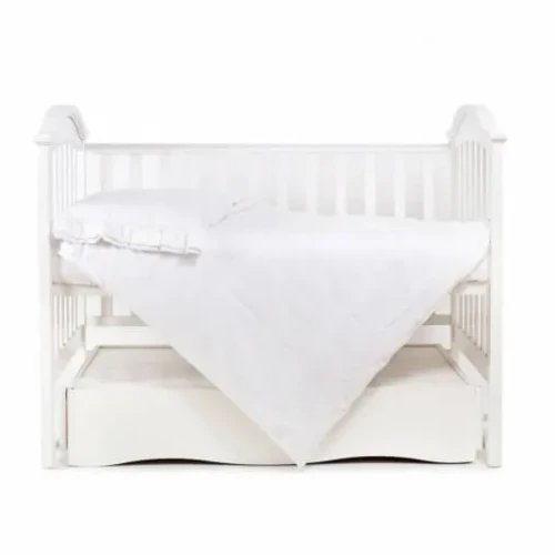 Lenjerie de patut (3 elemente) Twins Classic Satin White cumpăra în Chișinau