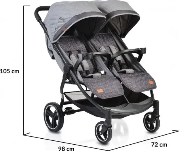 Коляска для двойни Moni Rome Beige купить в Кишиневе
