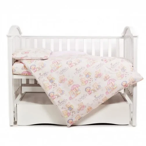 Lenjerie de patut (3 elemente) Twins Comfort Bears Pink cumpăra în Chișinau