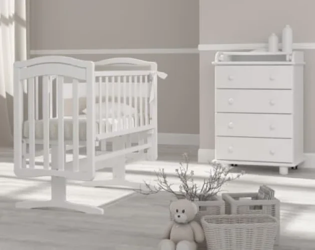 Детская кроватка качалка Gandylyan Лили белая купить в Кишиневе