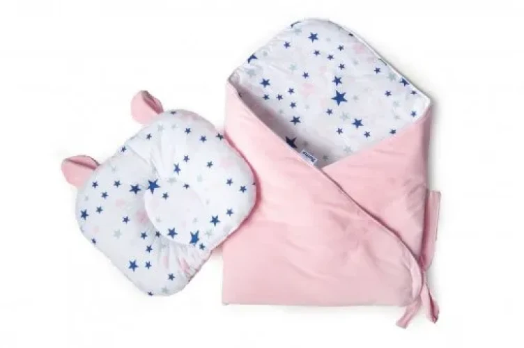 Комплект конверт-плед с подушкой Twins Bear Pink купить в Кишиневе