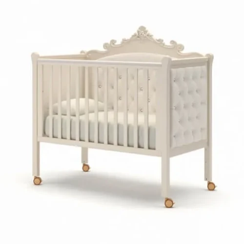 Детская кроватка на колесах Лиона Gandylyan ваниль купить в Кишиневе