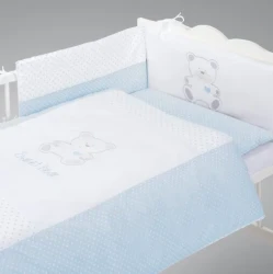 Комплект в кроватку (5 элементов) Klups Sweet Bear Blue купить в Кишиневе. Фото 1