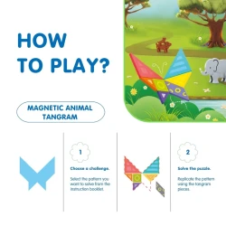 Логическая игра Hola Toys Magnetic Animal Tangram купить в Кишиневе. Фото 4