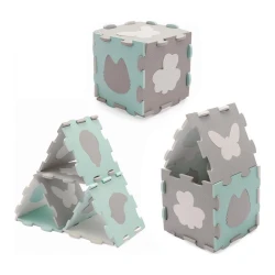 Covoraș-puzzle pentru copii KinderKraft Luno Shapes, 30 piese, mint cumpăra în Chișinau. Foto 4