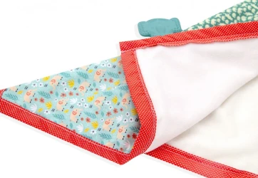 Игрушка для прорезывания зубов с одеялом BabyJem Patchwork Красная купить в Кишиневе. Фото 5