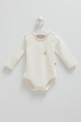 Body cu mâneca lungă Caramell Flaying Cars Beige, 2 buc. (0L) cumpăra în Chișinau. Foto 2